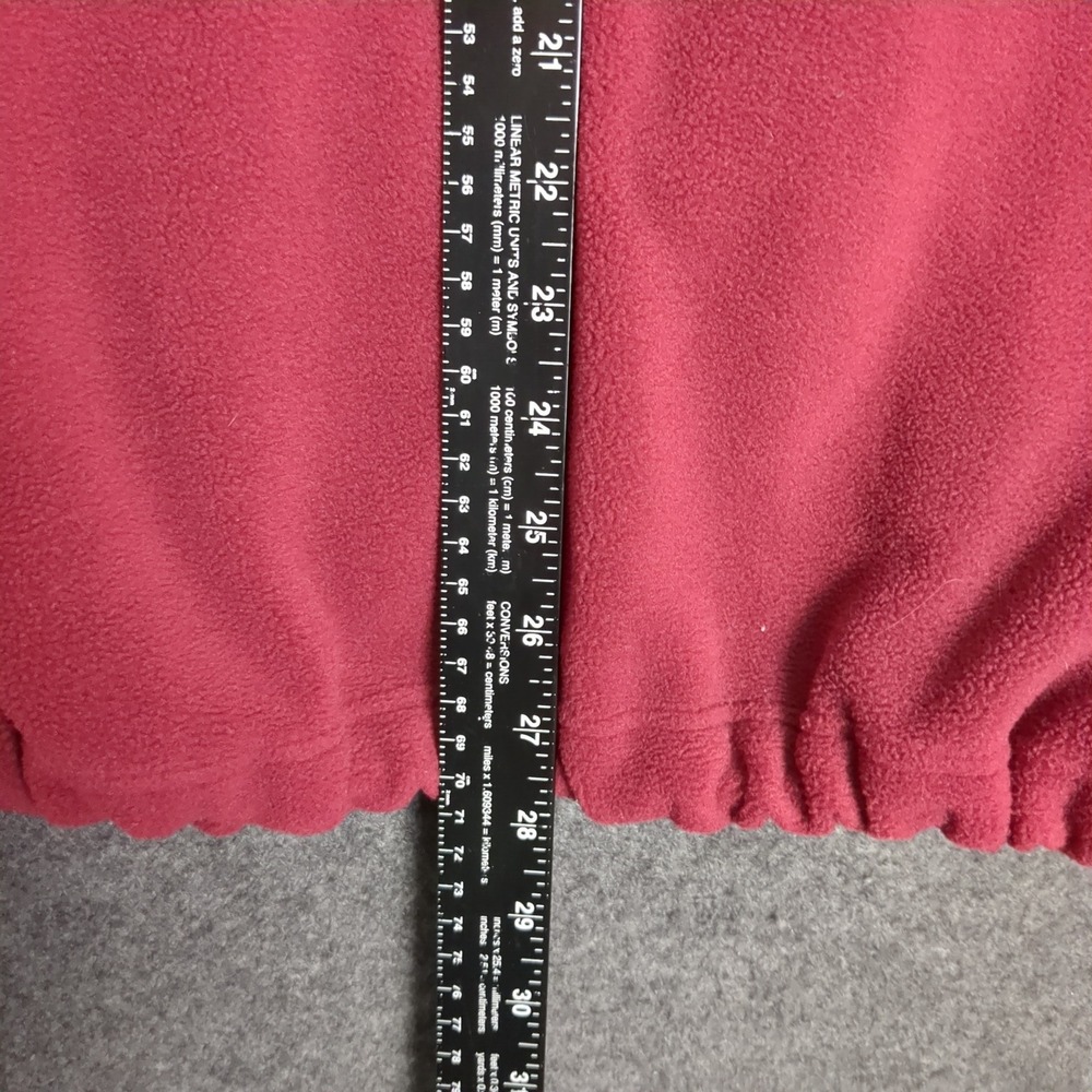 GAP Mens Fleece Pullover‎ 1/4 Zip Mock Neck Maroon Burgundy Size L Embroidered - Picture 9 of 11